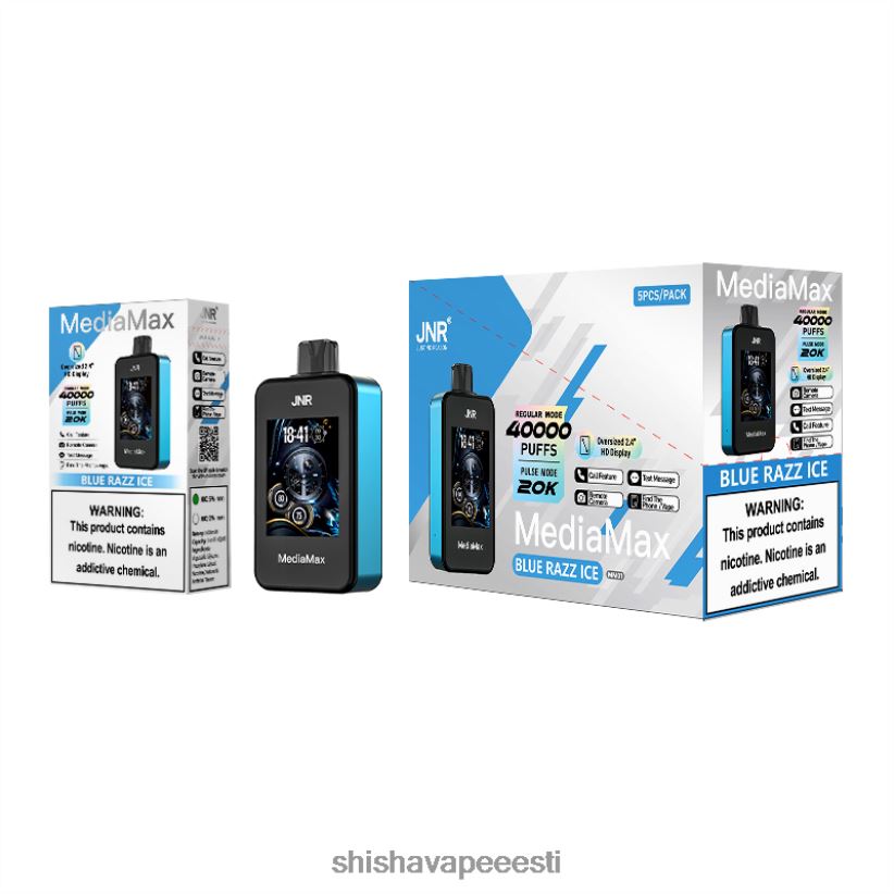JNR MediaMax 40k pahvi 46D0TL21 sinine razz jää JNR vape price