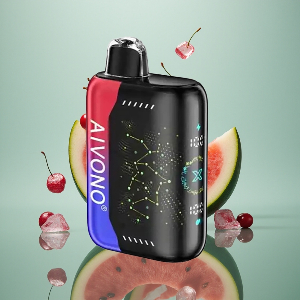 Aivono Aim Boom 25000 Sissevõetud Jäätunud Arbuus-Kirsipuu, 28ml, 650mAh