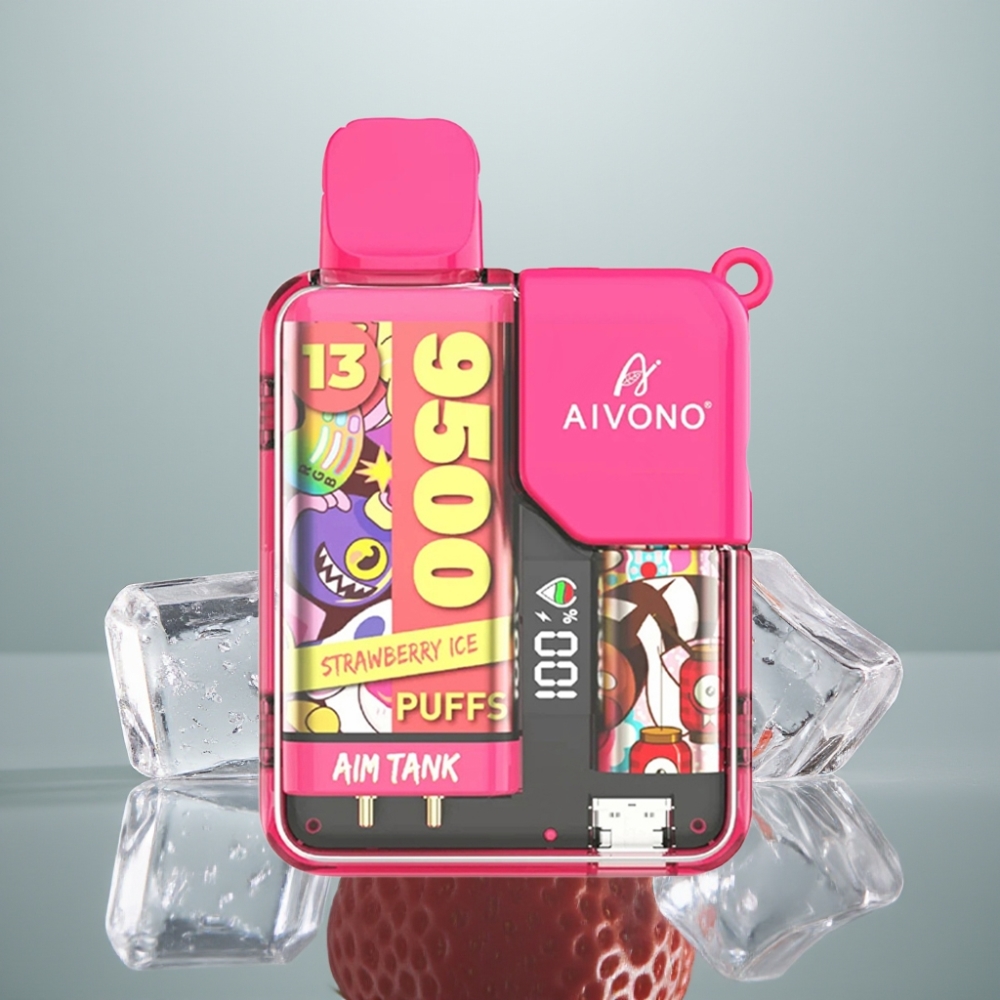Aivono AIM-TANK 9500 Puffs 18ml Maasikajää 1.2ohm Mesh