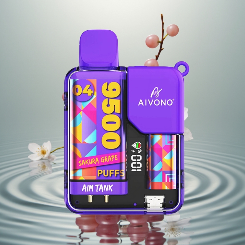 Aivono AIM-TANK 9500 Puffs 18ml Sakura Viinamarja 1.2ohm