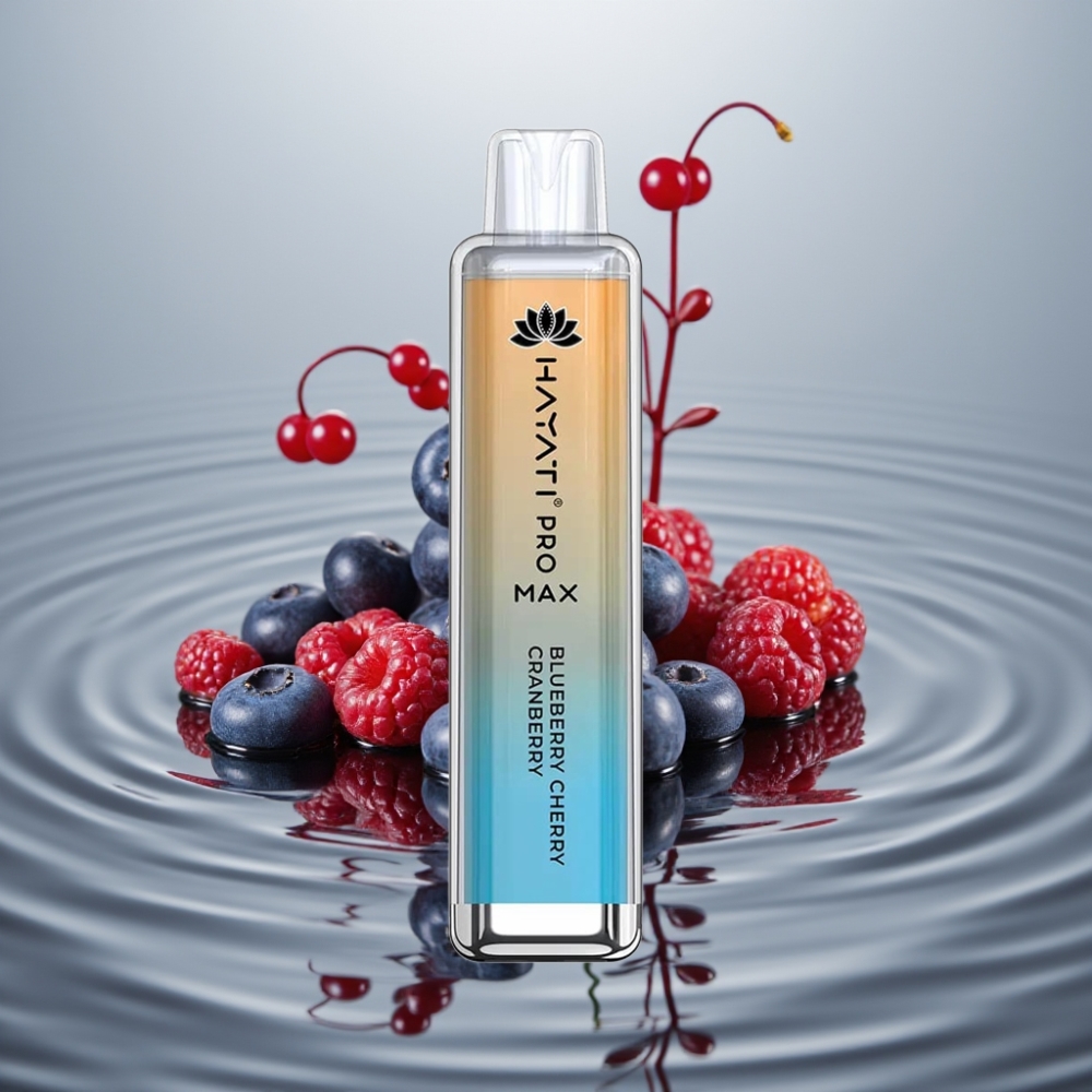 Hayati Pro Max 4000 Põngetus Disposable Vape Mustikas Kirss Jõhvikas