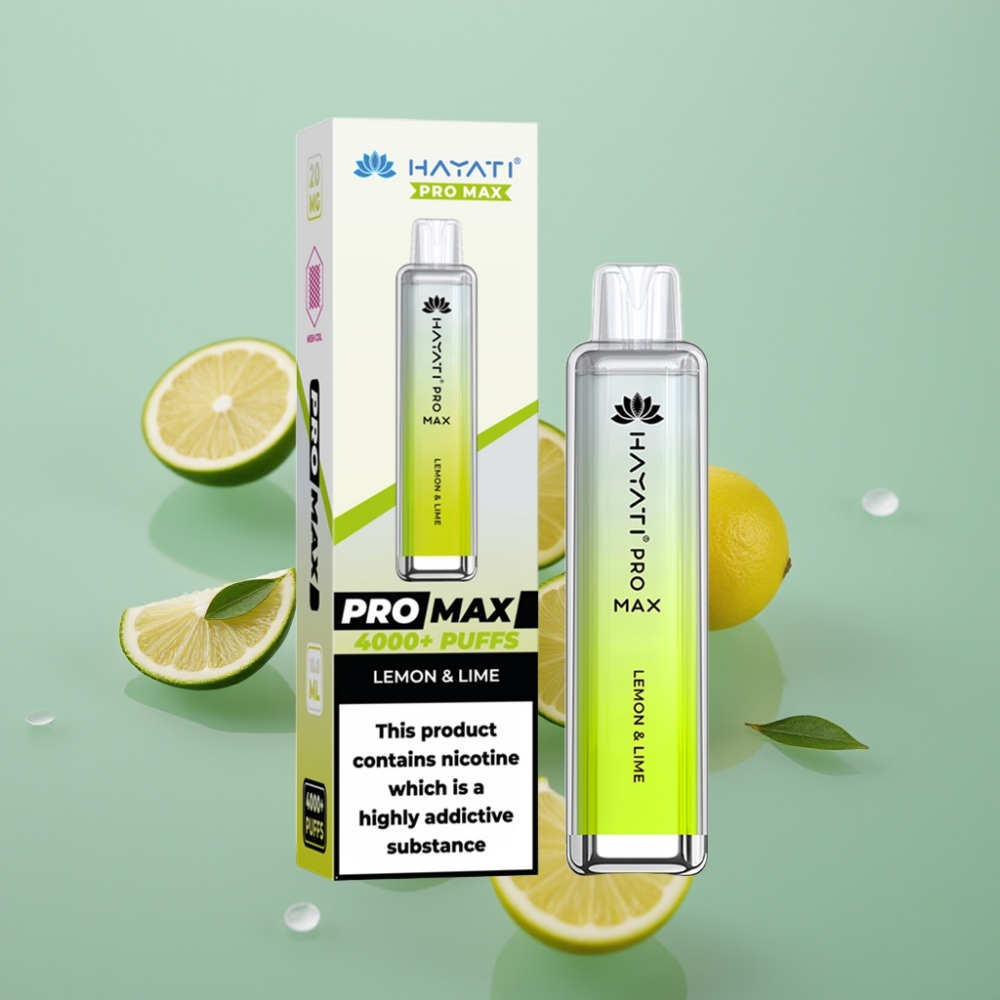 Hayati Pro Max 4000 Puffs Disposabel Vape Sidrun & Laim 1400mAh 2ml