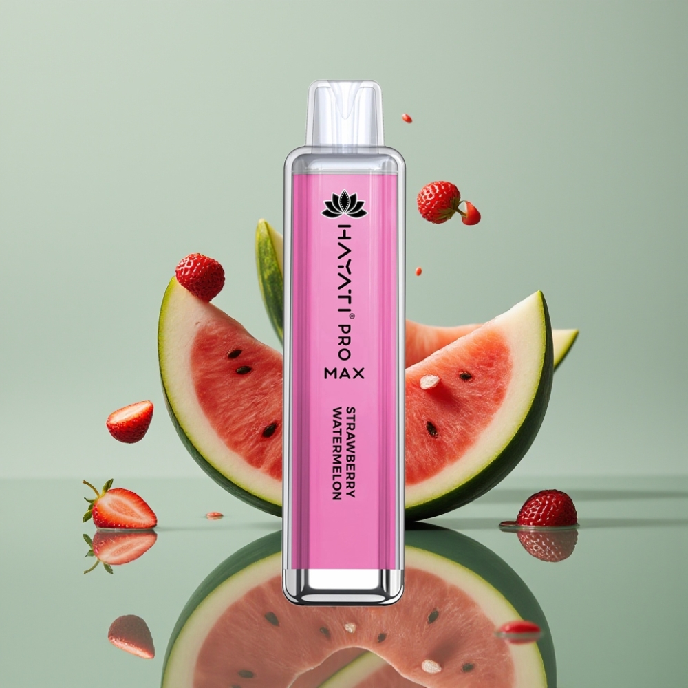 Hayati Pro Max 4000 Puffs Disposable Vape Maasika-Arbuus, 1400mAh, Laetav