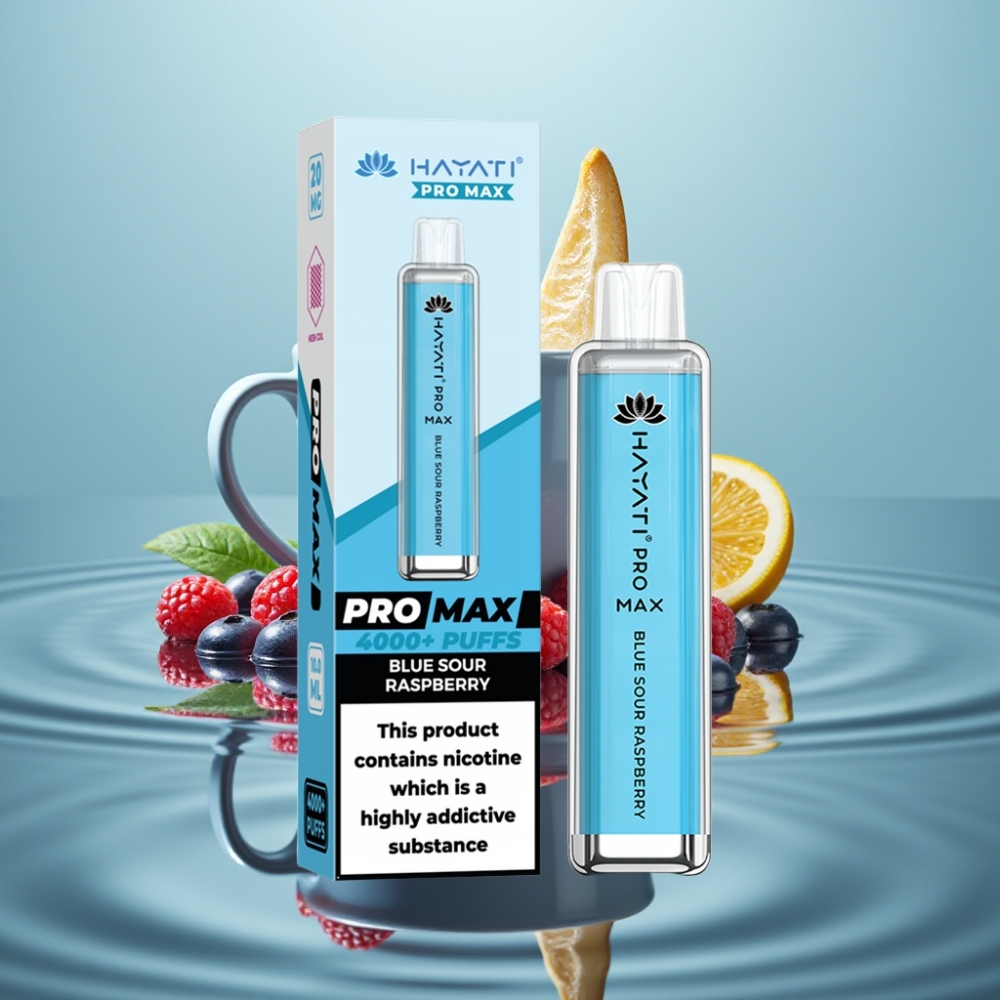 Hayati Pro Max 4000 Puffs Disposable Vape Sinine Hapukas Vaarikas 1400mAh 2ml