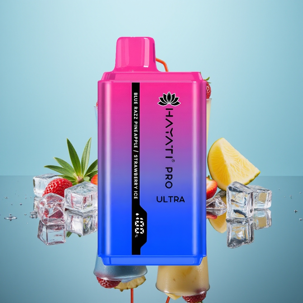 Hayati Pro Ultra 15000 Puffs Sinine Vaarika-Ananass-Maasikas Jää 2×12ml 2%