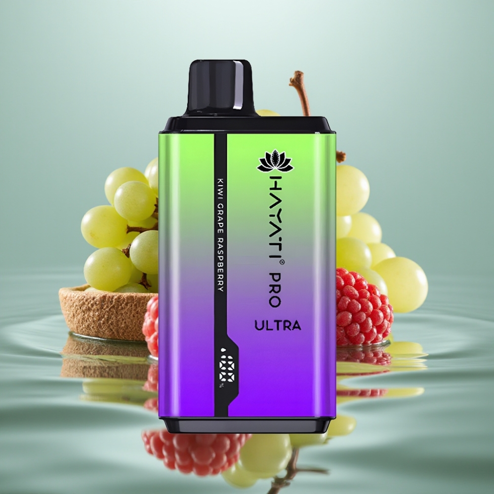 Hayati Pro Ultra 15000 Söögid Kiivi Viinamarja Vaarikas 2×12ml 2%