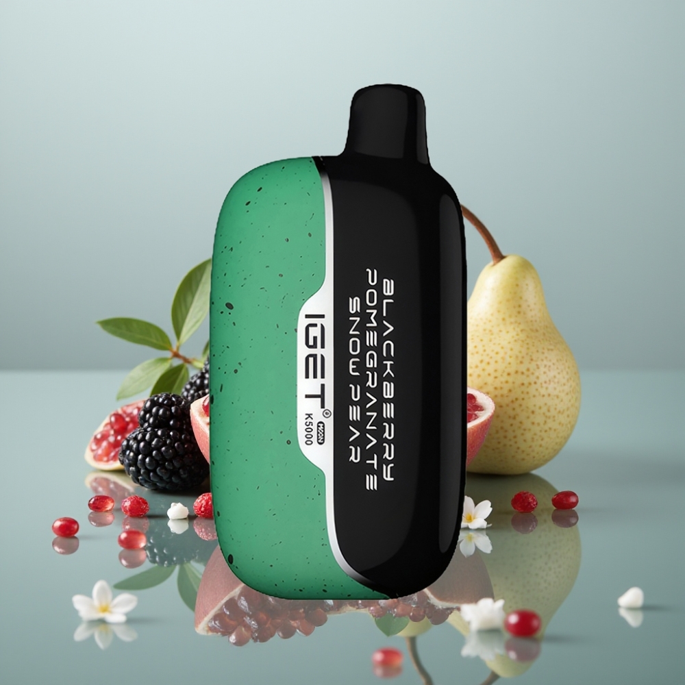 IGET Moon K5000 Puffs Mustika Granaatõun Lumi Pirn 5000 Puhangut PC 1.35 Ohm