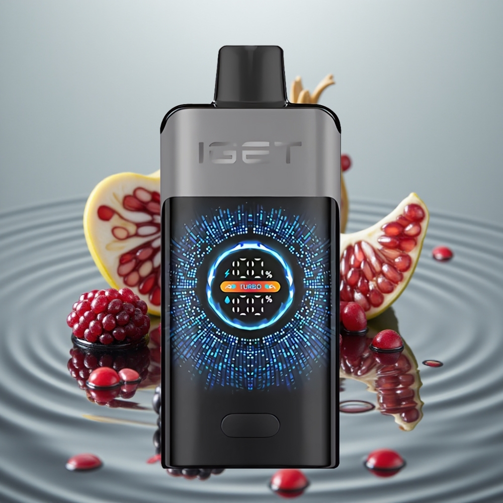 IGET ONE 12000 Puffs Mustikas-Kirs-Pomegranaat 2700mAh 0.6ohm Dual Mesh