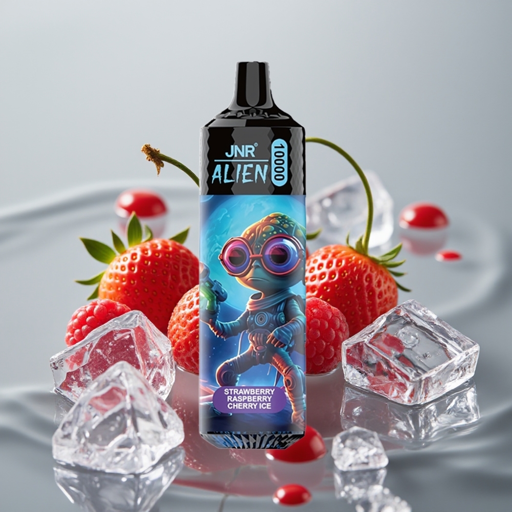 JNR Alien 10000 Puffs 850mAh 20ml Maasikas-Vaarikas-Kirsiliina Jää