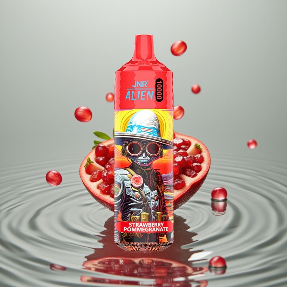 JNR Alien 10000 Soodsad 850mAh 20ml Maasika Granaatõun RGB