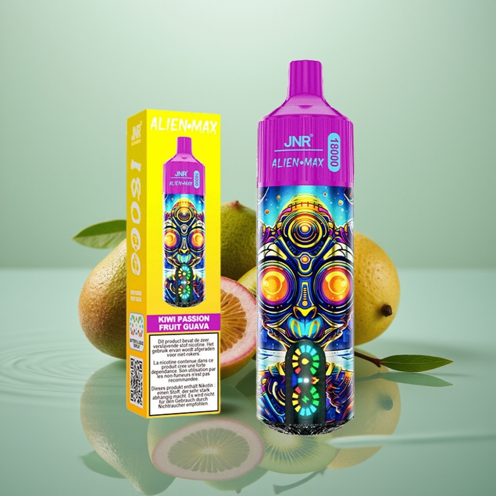 JNR Alien Max 18000 Sõnge LED Dual Mesh 28ml Kiivi Maracuya Guaiava