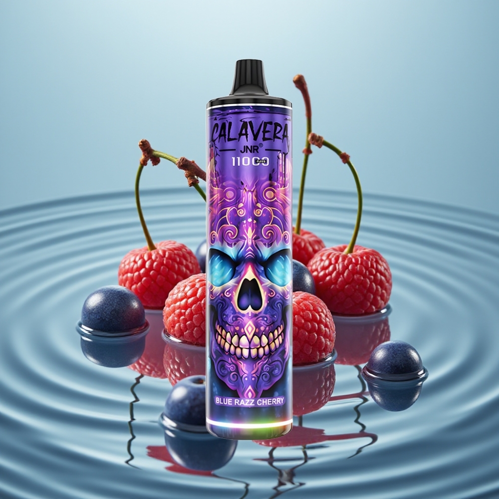 JNR Calavera 11000 Puffs Tüüp-C 850mAh 21ml Sinine Vaarika-Kirs