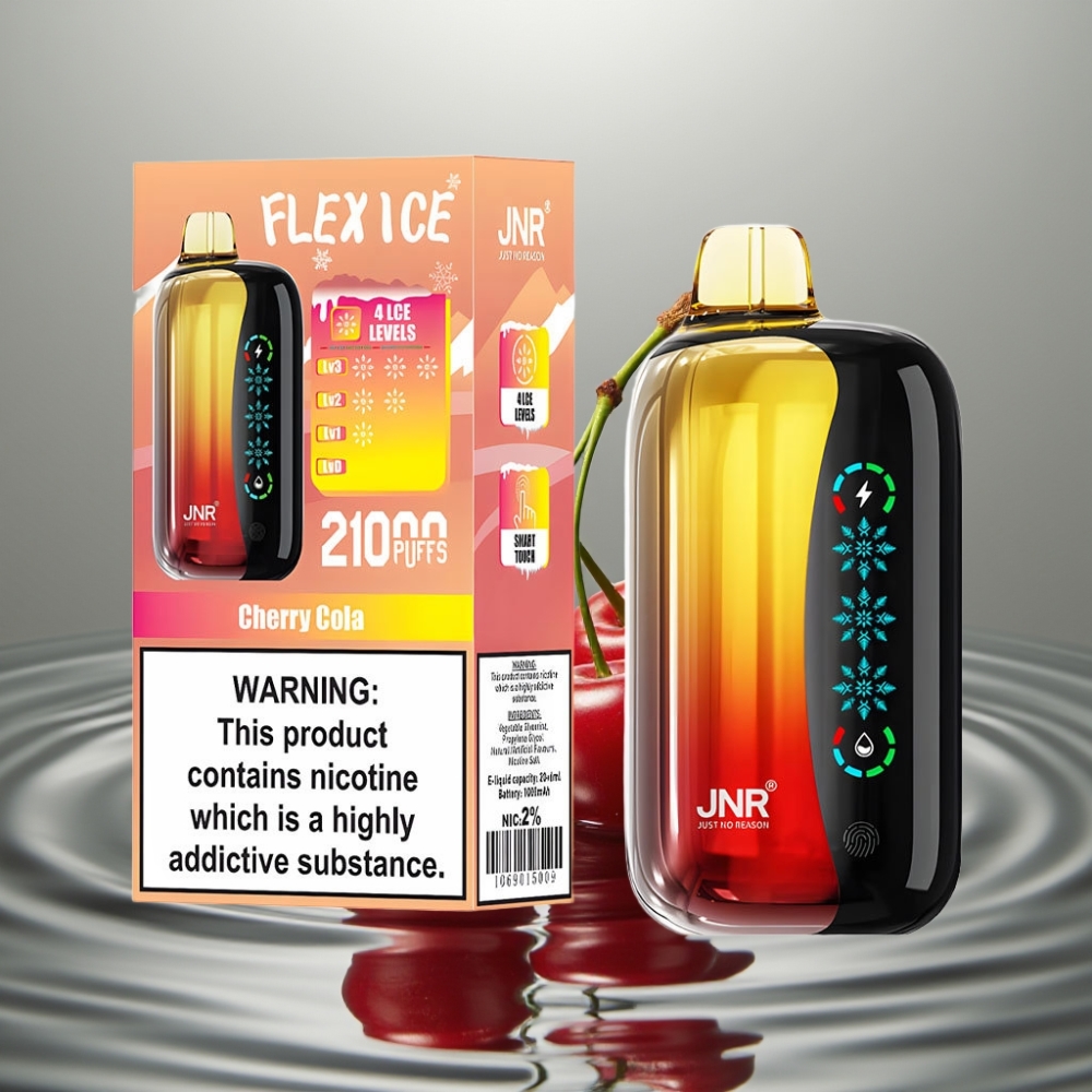 JNR Flex Ice 21000 Puhangut, 26ml, Õhuvoolu Reguleeritav, Kirsikola