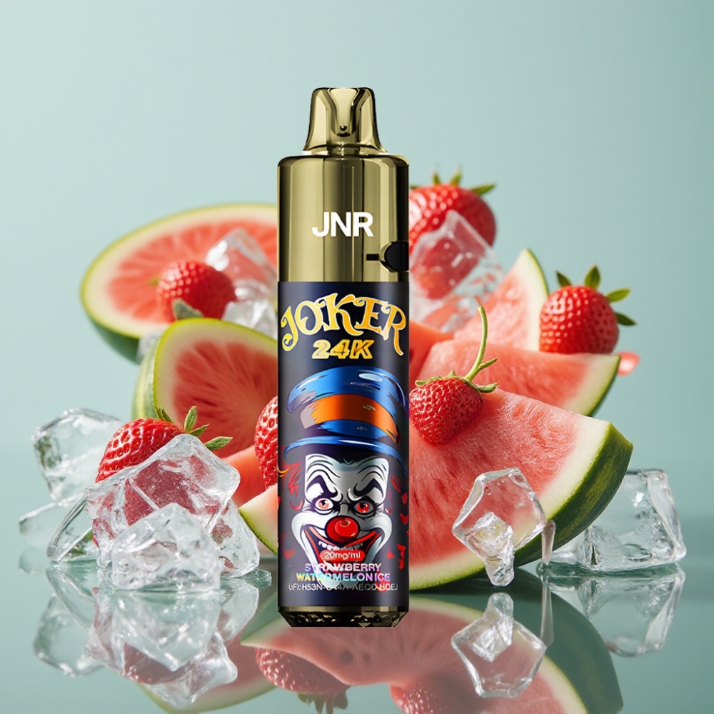 JNR Joker 24K Puffs 2+10ml Maasika-Arbuusi Jää Täitemahuti 800mAh