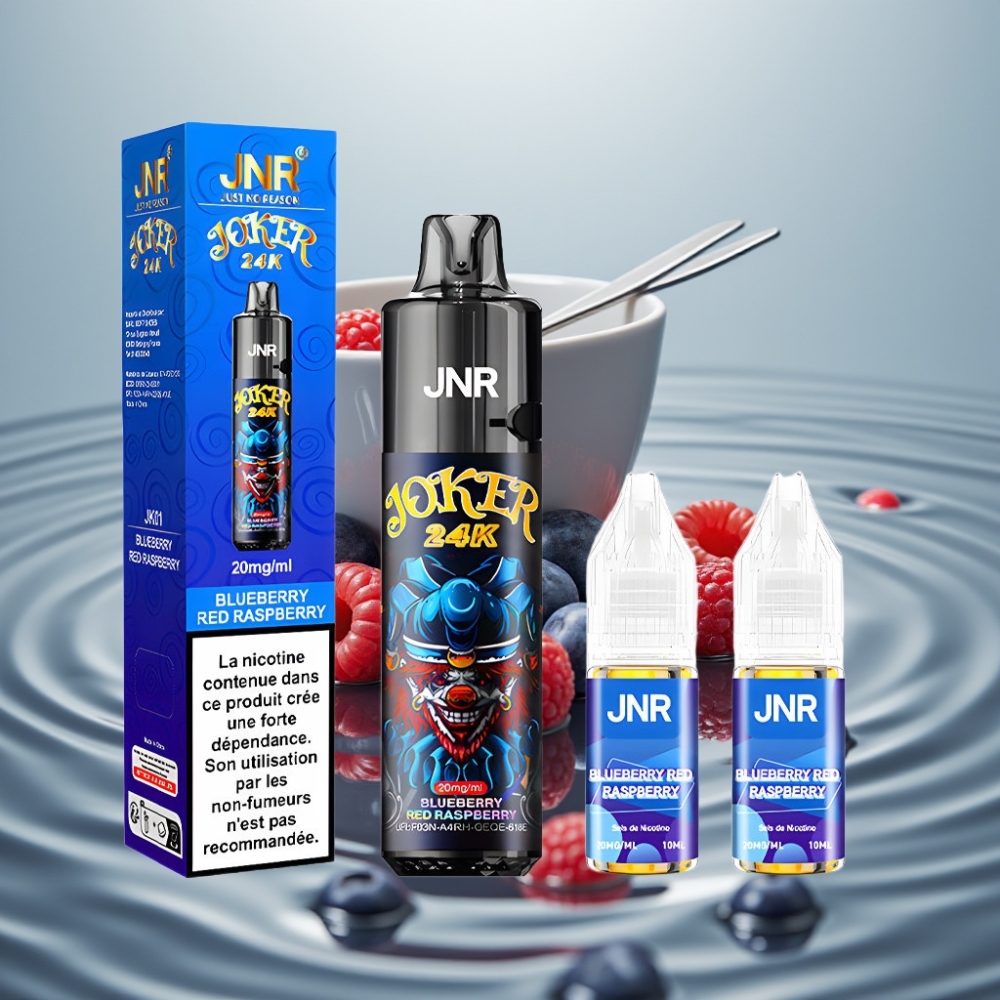 JNR Joker 24K Puffs 2+10ml Mustikas Vaarikas Täitemahutiga