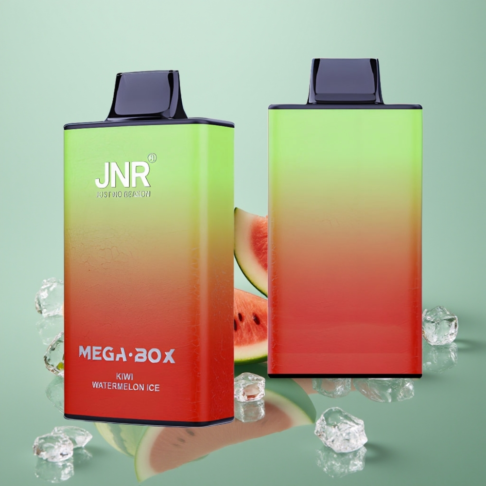 JNR Mega Box 25000 Puffi Kiivi-Arbuusi Jää Disposabel Vape 30ml 850mAh