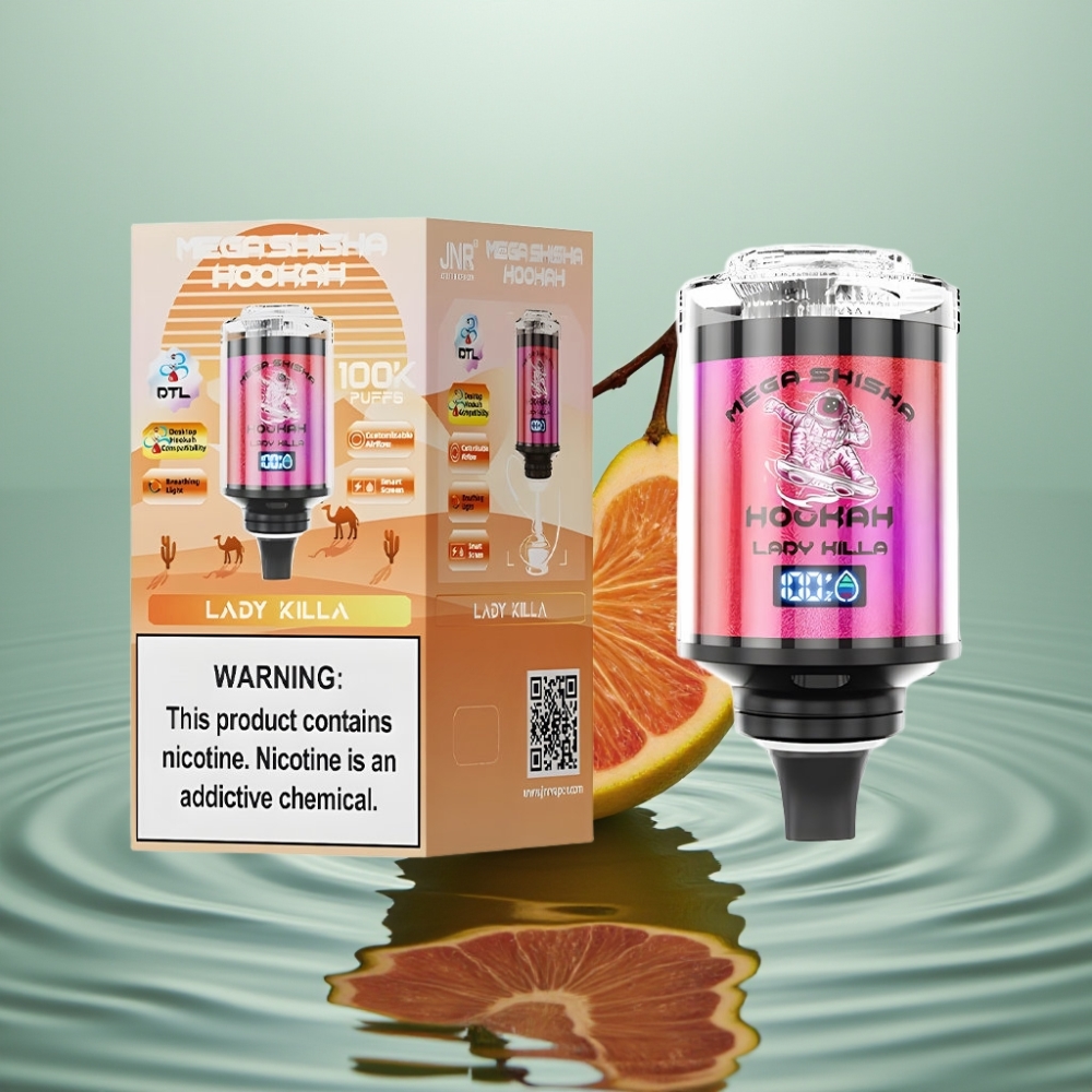 JNR Mega Shisha Hookah 100K Laidi Tapja 60ml 2200mAh