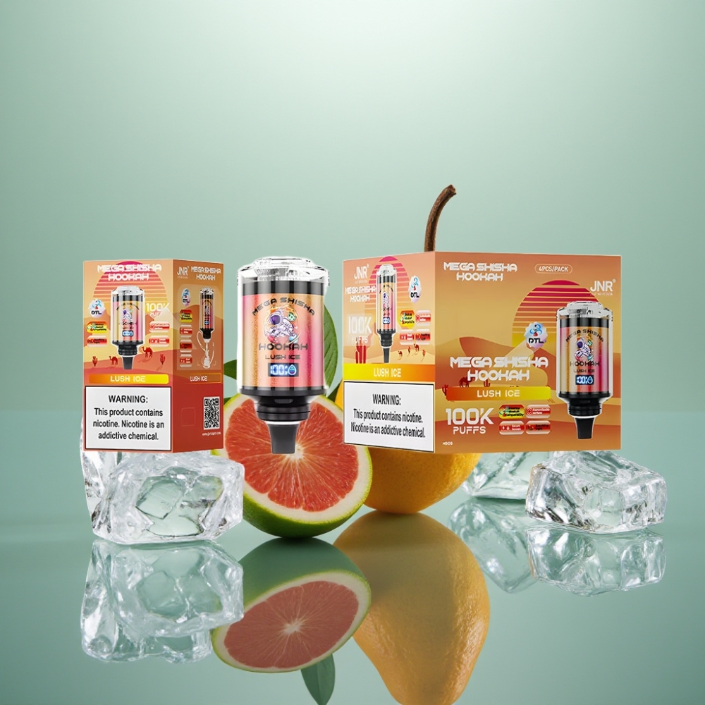 JNR Mega Shisha Hookah 100K Lauakompatiibel 60ml Lõhnav Jää