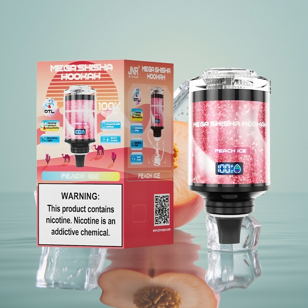 JNR Mega Shisha Hookah 100K Laualülitus 2200mAh VirsikJää