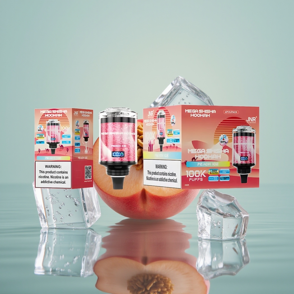 JNR Mega Shisha Hookah 100K Laualülitus 2200mAh VirsikJää