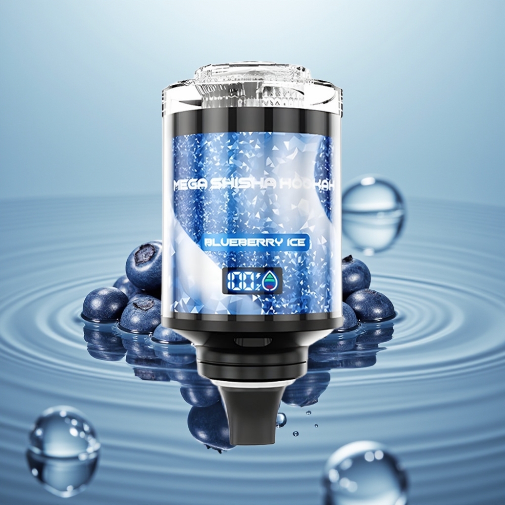 JNR Mega Shisha Hookah 100K Laualamp Blueberry Ice 60ml 2200mAh