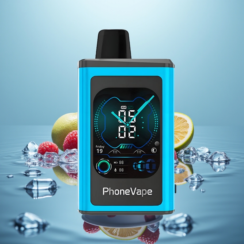 JNR PhoneVape 30000 sügavust, 850mAh, Sinine Razz Jää, Turbo Režiim