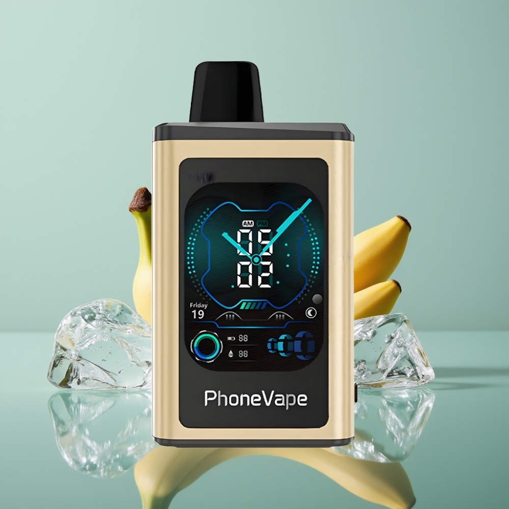 JNR PhoneVape 30000 sõnu Taastlaetav Banana Ice Juhtimisega