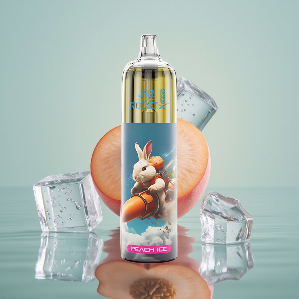 JNR Rocket-X 12400 Puhud Reguleeritav Õhuvool 25ml VirsikJää