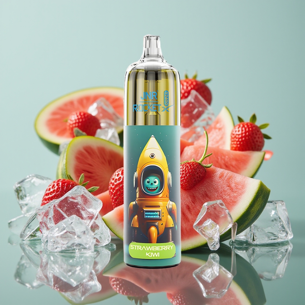 JNR Rocket-X 12400 Soodsad Maitsed: Maasikas-Arbuusi Jää, Reguleeritav Õhuvool, RGB 850mAh