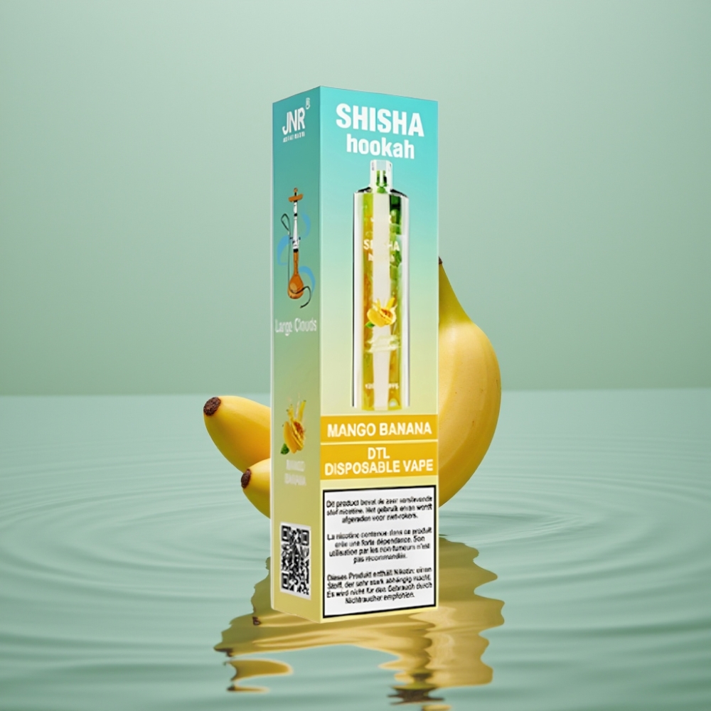 JNR Shisha Hookah 12000 Puffs 24ml Mango-Banaan 750mAh Type-C