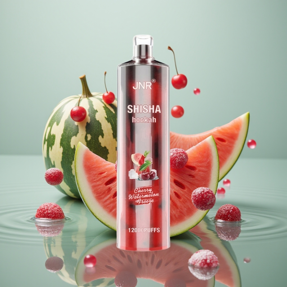 JNR Shisha Hookah 12000 Puffs 750mAh 24ml Kirsi-Arbuusi Jäätis