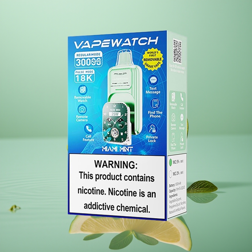 JNR VapeWatch 30000 Puffs 19mL Miami Mänt