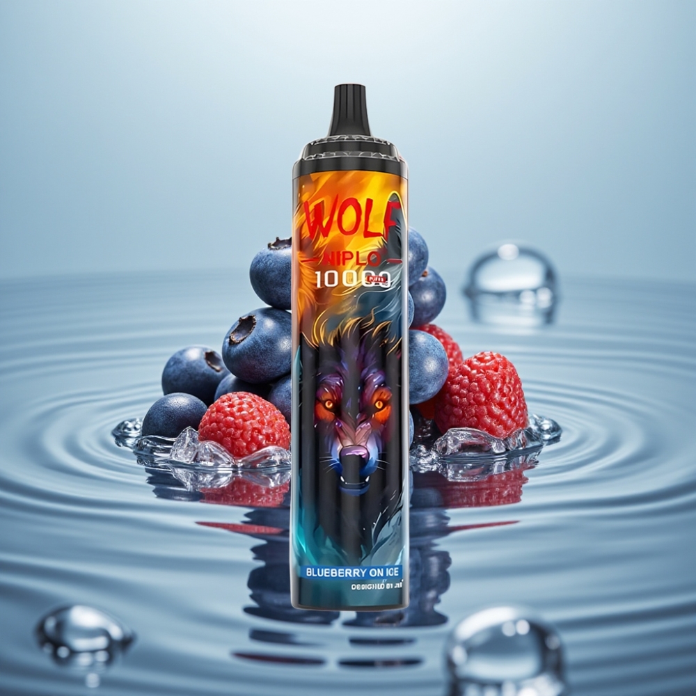 JNR Wolf Niplo 10000 Põnge 20ml MustikJää Mesh 1.0 Ohm