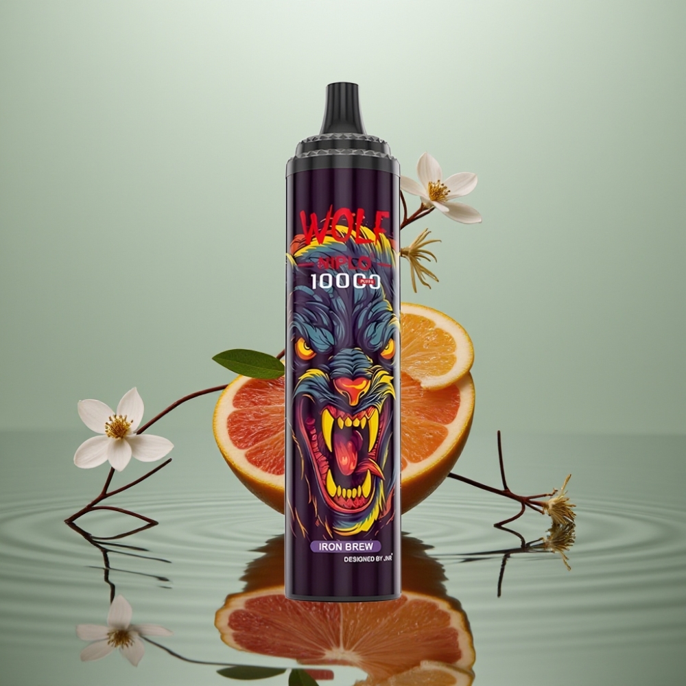 JNR Wolf Niplo 10000 Puffs 20ml 1.0 Ohm Raudne Kali