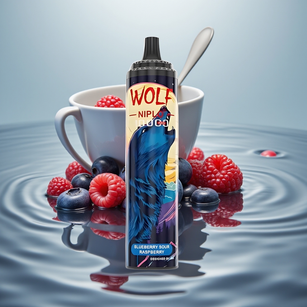 JNR Wolf Niplo 10000 Puffs 20ml Mustikas-Hapukas Vaarikas