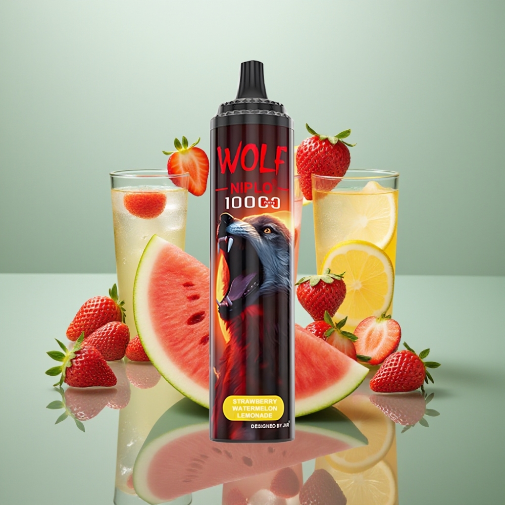 JNR Wolf Niplo 10000 Puffs Maasikas-Arbuusi-Limonääd 1.0 Ohm 20ml