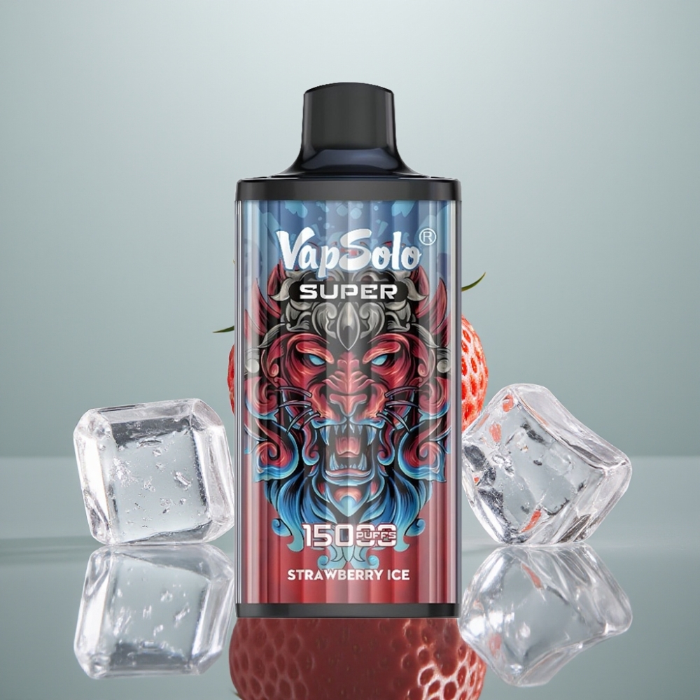Vapsolo Super 15000 puff Maasikajää 40ml 850mah Type-C