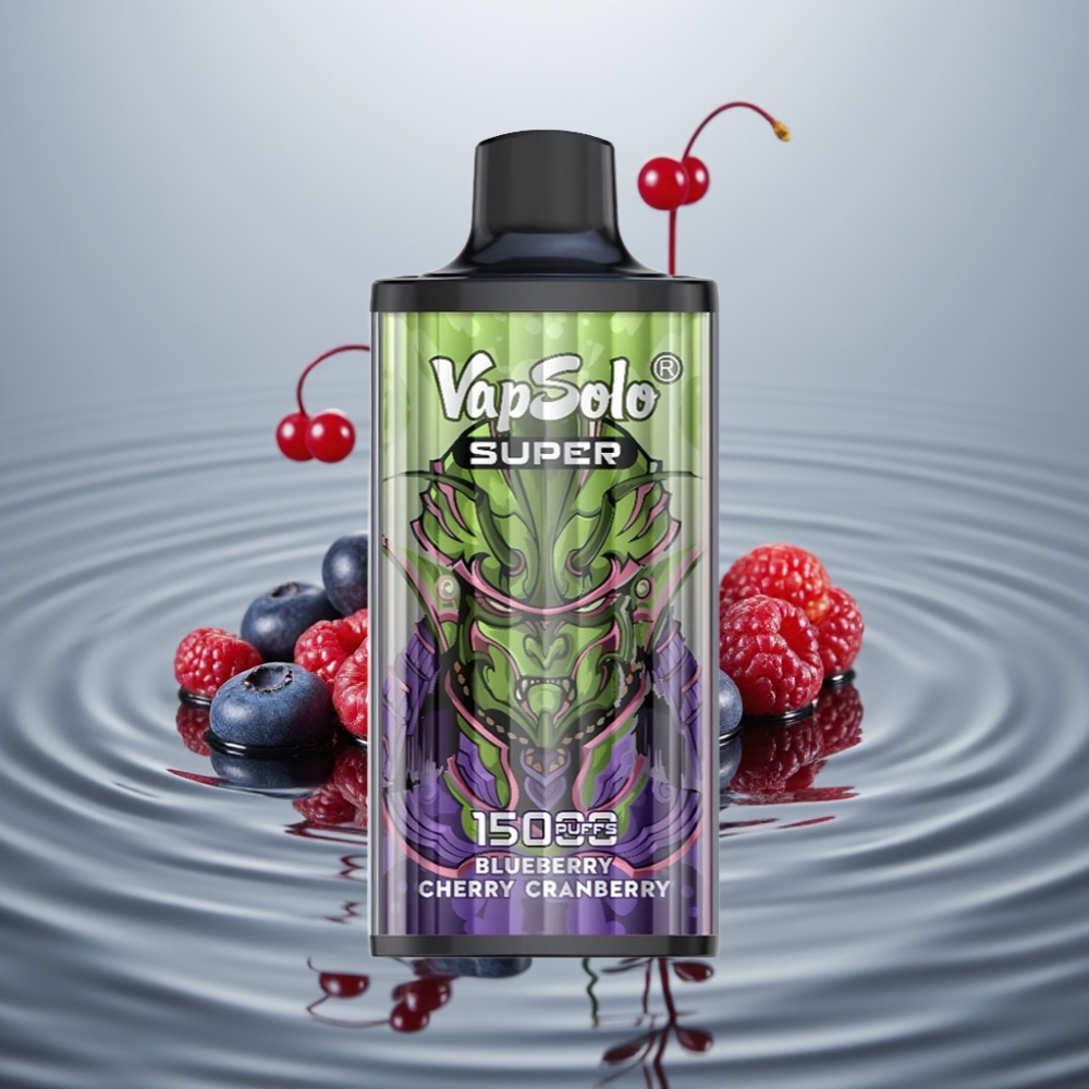 Vapsolo Super 15000 sõnge 40ml Mustikas Kirss Jõhvikas Type-C