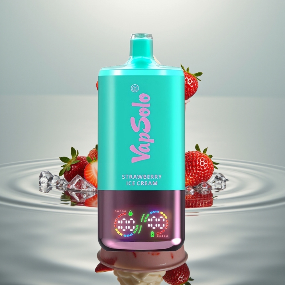 VapSolo Triple 30000 Puffs 40ml Maasikajäätis