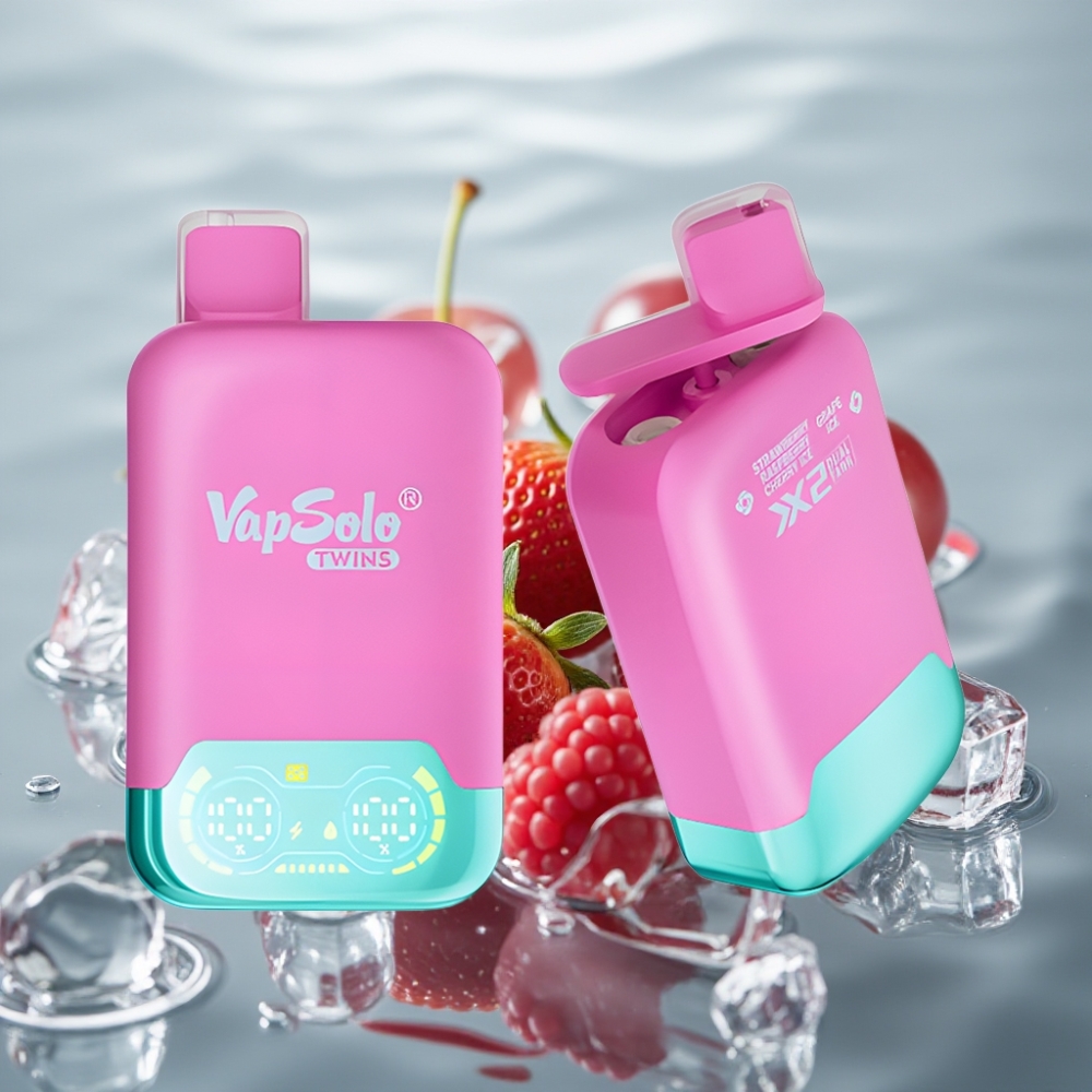 Vapsolo Twins 20000 Pruudid Maasikas Vaarik Kirss Jää & Viinamari Jää