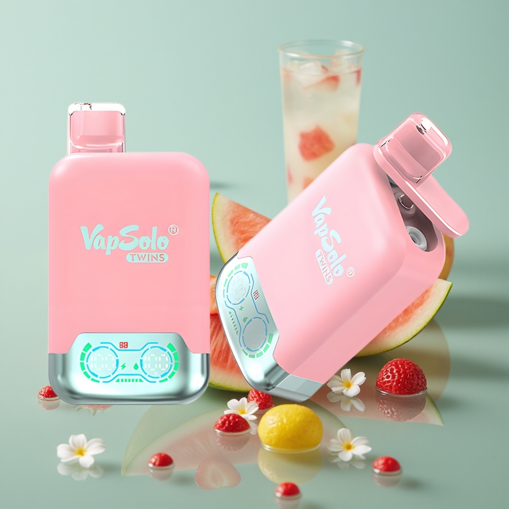 Vapsolo Twins 20000 Puffs 40 ml Maasika Jää & Mango Virsik-Arbuus