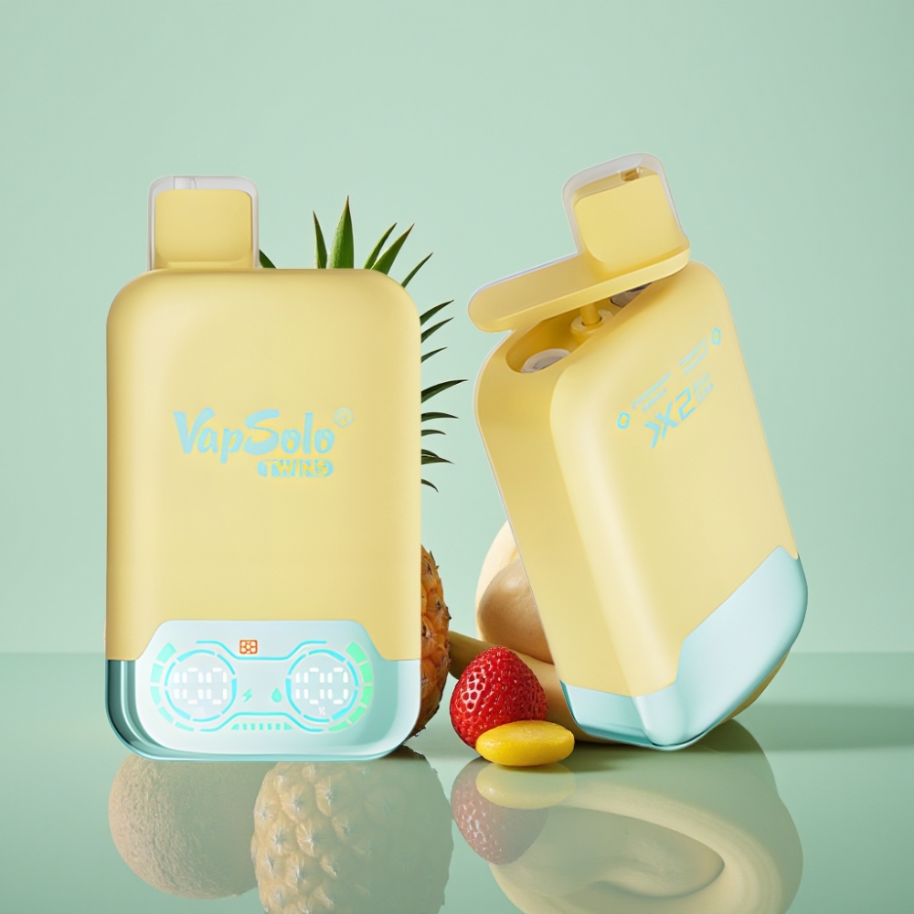 Vapsolo Twins 20000 Puffs 40ml Ananass-Kookos & Maasika-Banaan