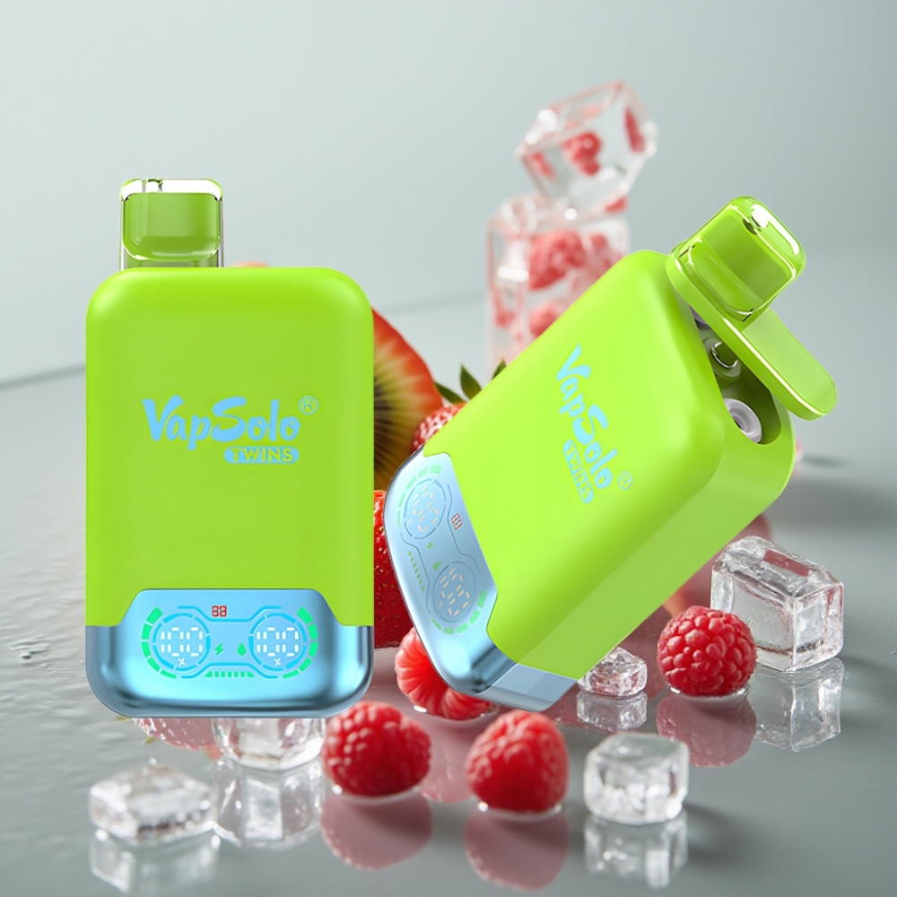 Vapsolo Twins 20000 Puffs 40ml Maasikas-Kiivi & Maasikas-Vaarikas-Kirsilumi