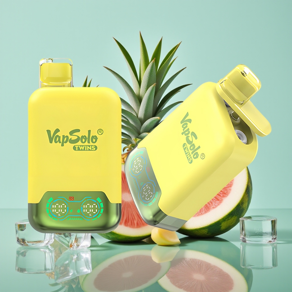 Vapsolo Twins 20000 Puffs Ananass-Kookos & Arbuusi-Jää 40ml 20mg/50mg Type-C