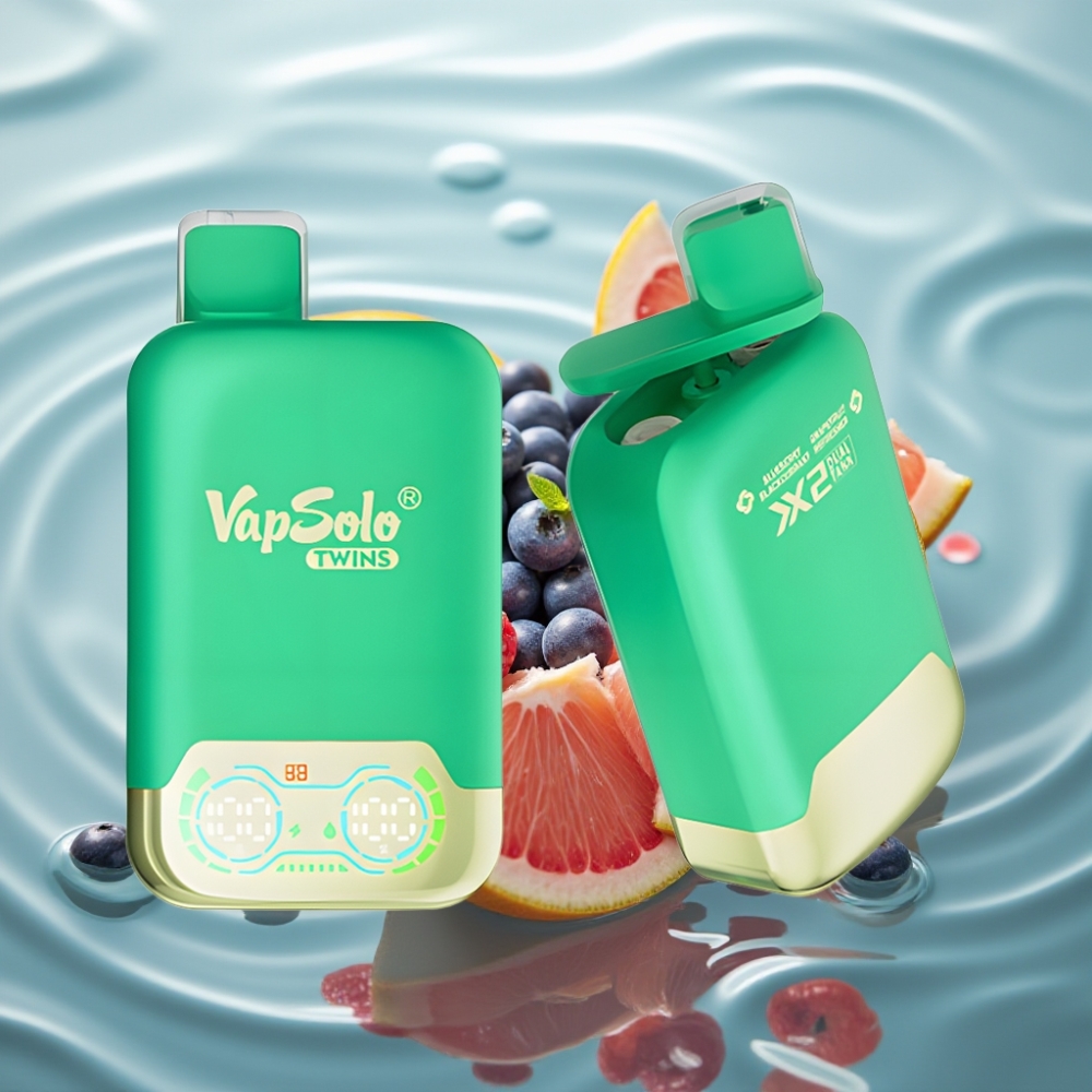 Vapsolo Twins 20000 Puffs Mustikas Mustsõstar & Greip 40ml 20mg/50mg Type-C