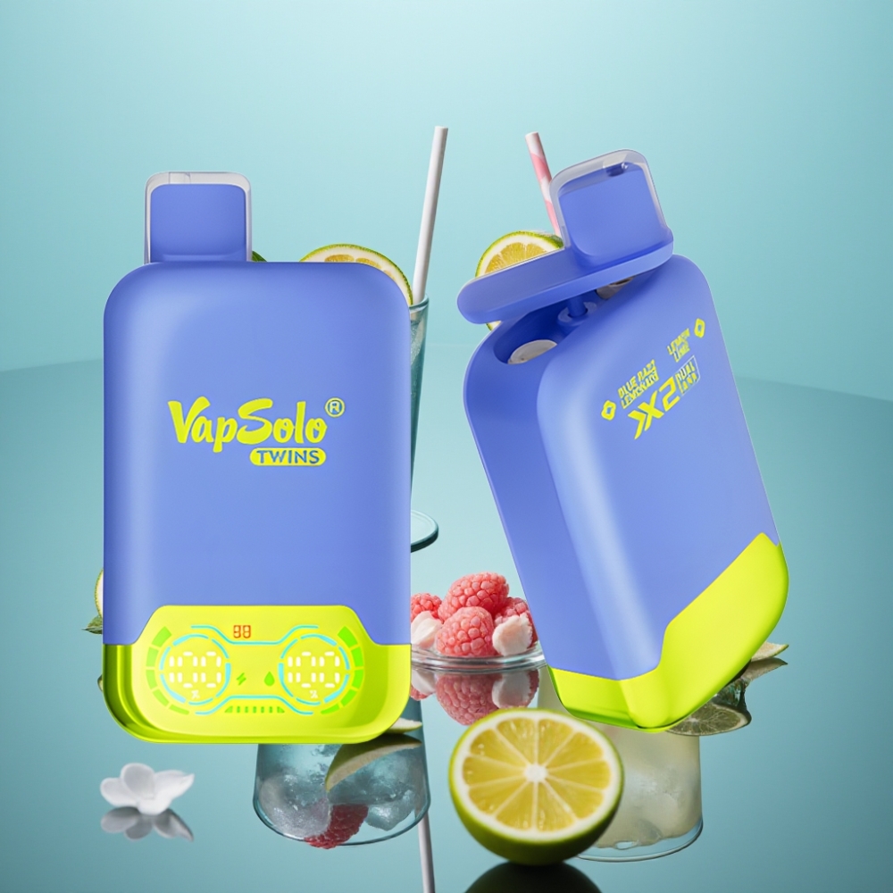 Vapsolo Twins 20000 Puffs Sinine Ramsi Sidrunimahl & Sidrun Laim 40ml 50mg/ml Type-C