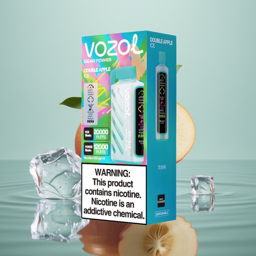 VOZOL Gear Power 20000 Puffs Dual Mesh 20mL Kahe Õuna Jää