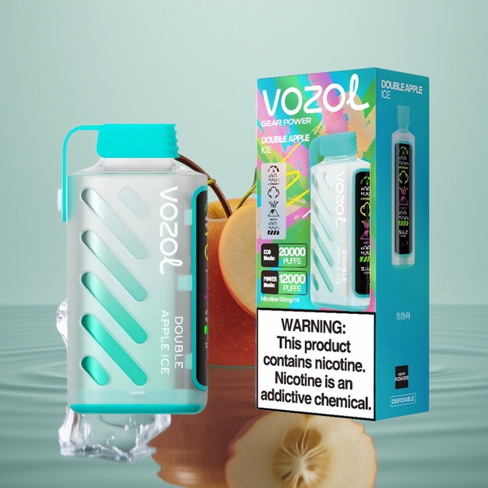 VOZOL Gear Power 20000 Puffs Dual Mesh 20mL Kahe Õuna Jää