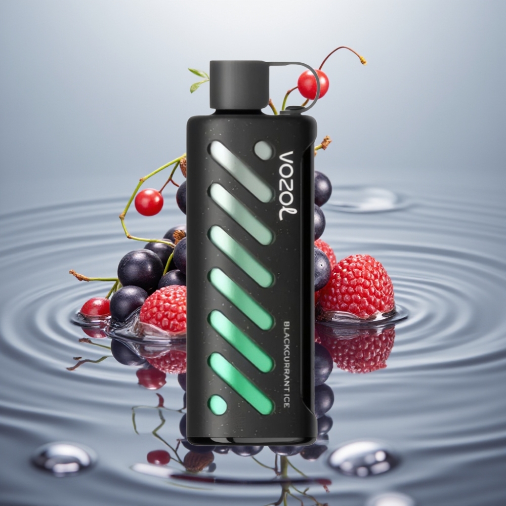 VOZOL Gear Shisha 25000 Sūgavused, Mustsõstr-Jää, Dual Mesh, 1000mAh