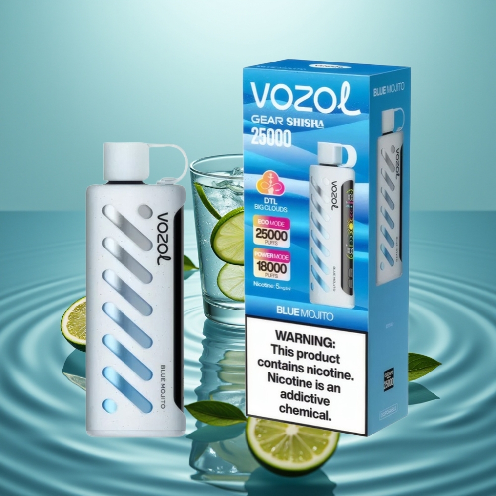 VOZOL Gear Shisha 25000 Süüte Dual Mesh Sinine Mojito